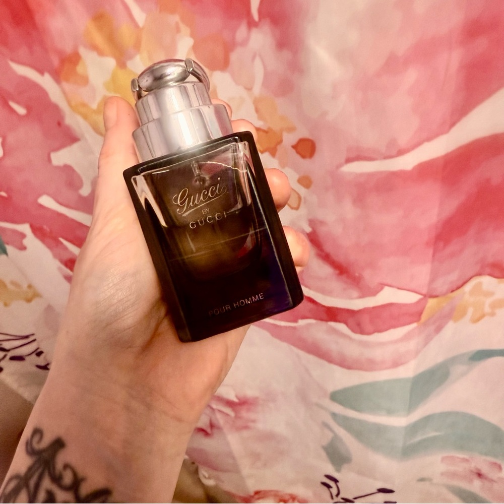 Gucci Pour Homme Black and Silver Bottle